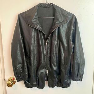 THEORY Brand Black 3/4 Sleeve Bomber Style Lightweight Jacket Size Small